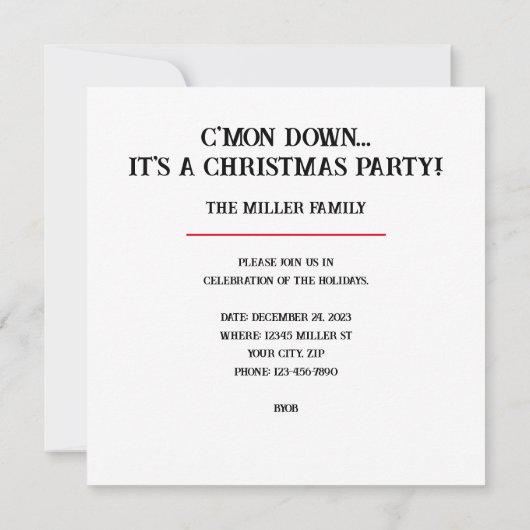 Cowboy Snowman Kerstfeest Kaart (Achterkant)