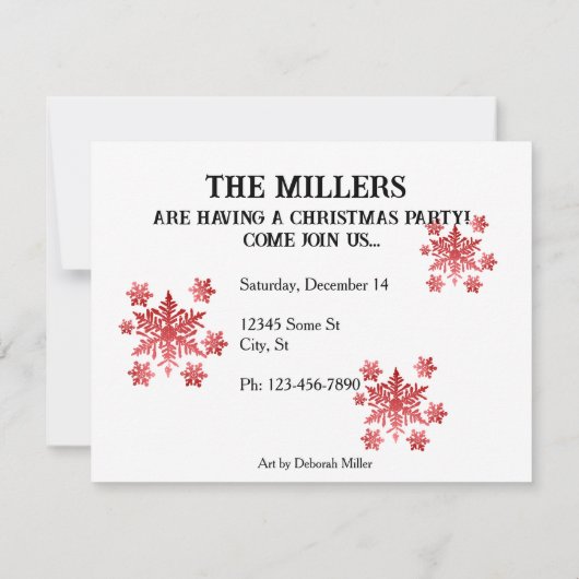 Cowboy Snowman Kerstuitnodiging Kaart (Achterkant)