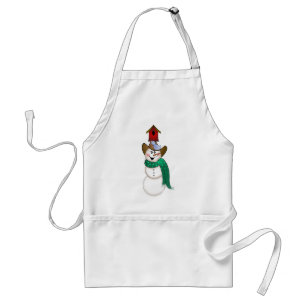 Cowboy Snowman met Birdhouse Standaard Schort