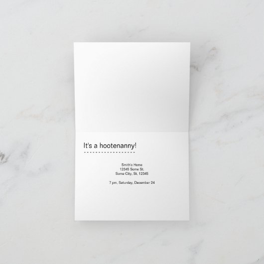 Cowboy Snowman met paardenkerstfeestdag Feestdagen Kaart (Binnen)