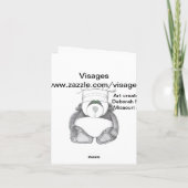 Cowboy Snowman met Red Bandana Feestdagen Kaart (Achterkant)