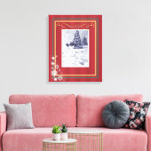 Cowboy Snowman Mosiac Wrapped Canvas Afdruk (Insitu (Woonkamer))