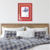 Cowboy Snowman Mosiac Wrapped Canvas Afdruk (Insitu (Slaapkamer))