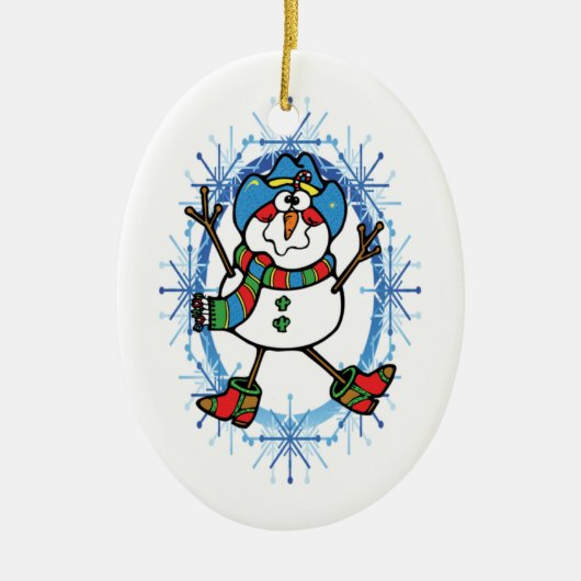 Cowboy Snowman Ornament (Voorkant)