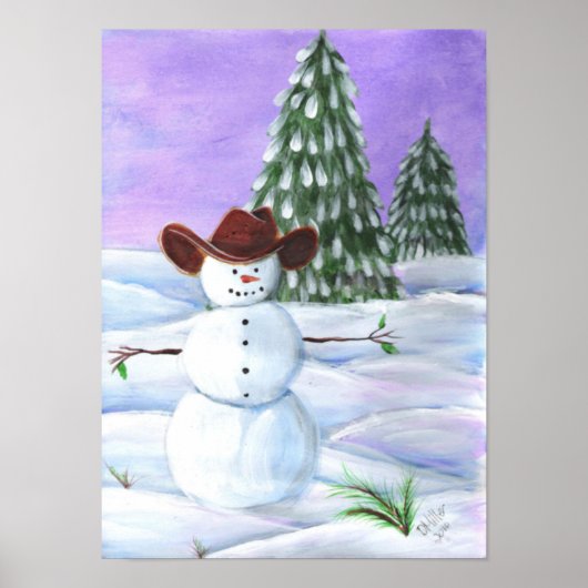 Cowboy Snowman Poster (Voorkant)