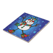 Cowboy Snowman Tegeltje (Zijkant)