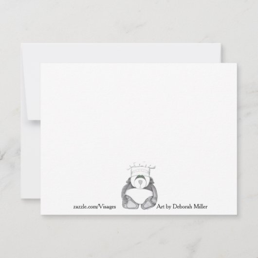 Cowboy Snowman - Uitnodiging voor Kerstmis (Achterkant)