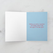 Cowboy Snowman Waterverf Vrolijk Kerstfeest Feestdagen Kaart (Binnen)