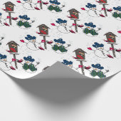 Cowboy Snowmen Christmas Cadeaupapier (Hoek)