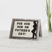 Cowboy Son, Happy Vaderdag. Rustic Greeting Kaart (Voorkant)