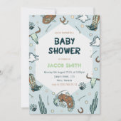 Cowboy Southwestern Baby shower Invitation Kaart (Voorkant)