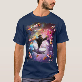 Cowboy Space Sloth Riding Aolotl Hotdog T-shirt