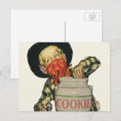 Cowboy Speelgoed Hand in de Cookie Jar Briefkaart (Voorkant / Achterkant)