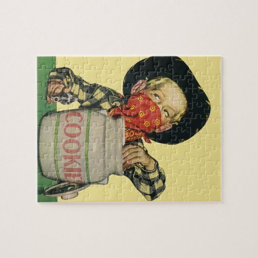  Cowboy Speelgoed Hand in de Cookie Jar Legpuzzel (Horizontaal)