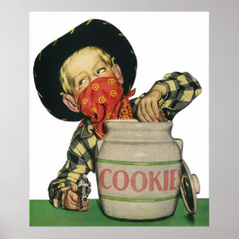  Cowboy Speelgoed Hand in de Cookie Jar Poster