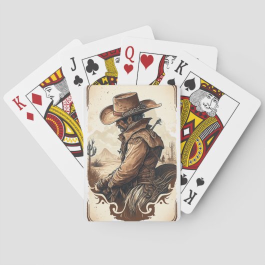 Cowboy-speelkaarten Pokerkaarten (Achterkant)