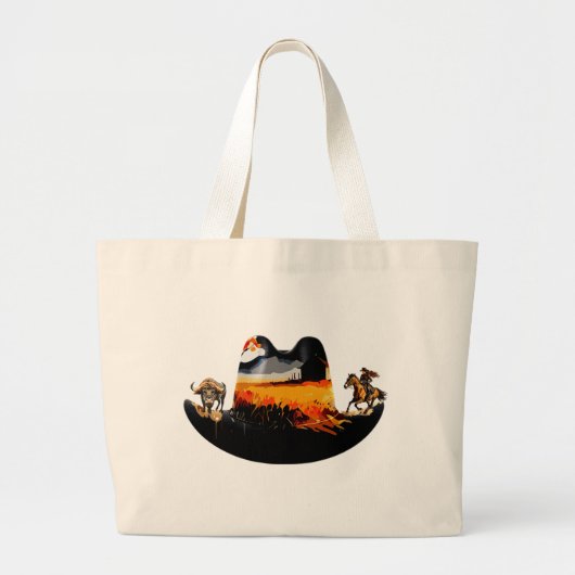 Cowboy States Pet Grote Tote Bag (Voorkant)