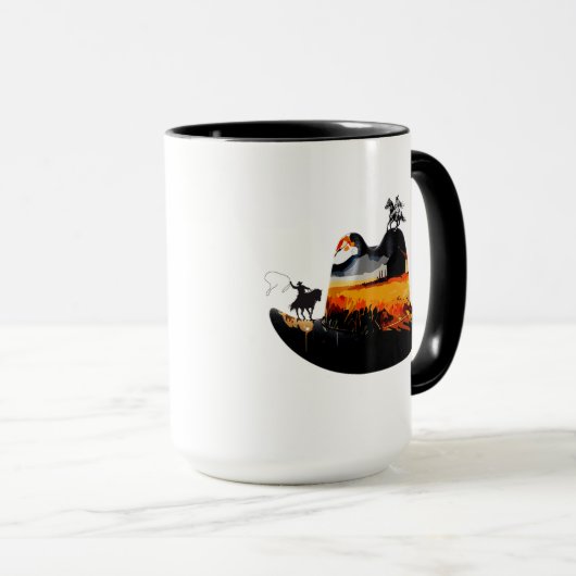 Cowboy States Pet Mok (Voorkant rechts)