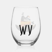 Cowboy States Pet Wijnglas Zonder Voet (Achterkant)