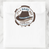 Cowboy Stetson Pet Western Baby shower Ronde Sticker (Tas)