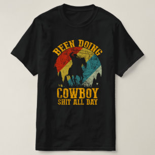 cowboy  stijl doet de hele dag cowboy t-shirt