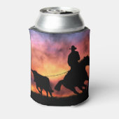 Cowboy Stuur Lassoweren van Paard Koozie (Blikje Achterkant)