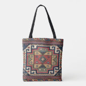 Cowboy Sumakh : Colorful Red White, 19e eeuw Tote Bag (Achterkant)