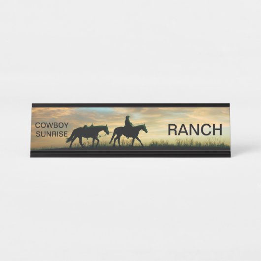 COWBOY SUNRISE BUREAU NAAMBORDJE (Voorkant)