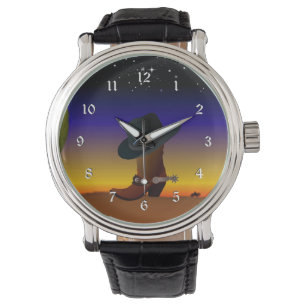 Cowboy Sunset Horloge