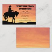 Cowboy Sunset Horse levert training aan boord Visitekaartje (Voorkant / Achterkant)