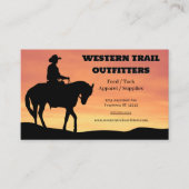 Cowboy Sunset Horse levert training aan boord Visitekaartje (Voorkant)