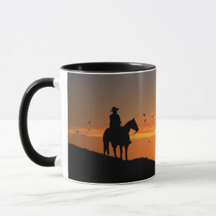 Cowboy Sunset Horse Mok