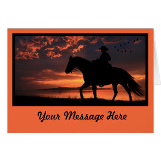 Cowboy Sunset in sinaasappel