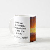 Cowboy Sunset Retirement Koffiemok (Voorkant links)