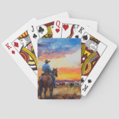 Cowboy Sunset speelkaarten (Achterkant)