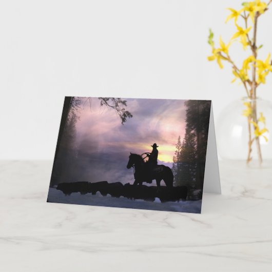 Cowboy Sympathcard Kaart (Gele Bloem)