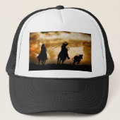 Cowboy Team dat Rodeo Western berooid Trucker Pet (Voorkant)