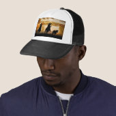 Cowboy Team dat Rodeo Western berooid Trucker Pet (In situ)