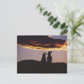 Cowboy Team met Lassoes Briefkaart (Staand voorkant)