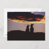 Cowboy Team met Lassoes Briefkaart (Voorkant / Achterkant)