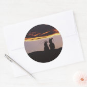 Cowboy Team met Lassoes Ronde Sticker (Envelop)