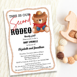 Cowboy Teddybeer Rodeo Rode Rodeo Tweede Baby Show Kaart
