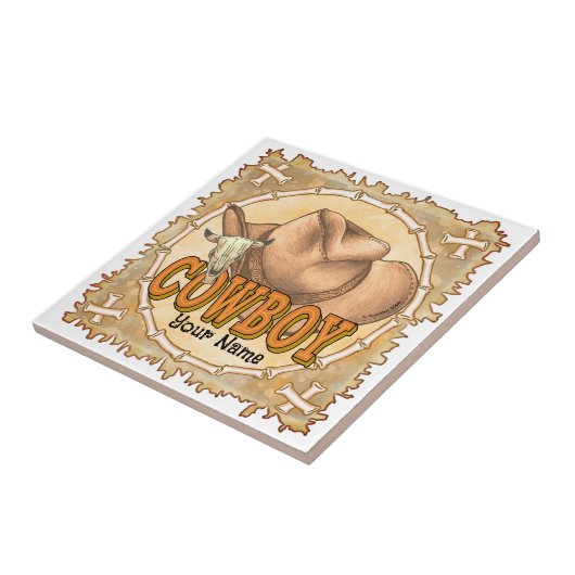 Cowboy Tegeltje (Zijkant)