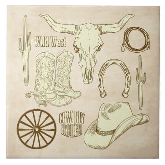 Cowboy Tegeltje (Voorkant)