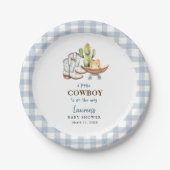Cowboy thema Baby shower Papieren Bordje (Voorkant)