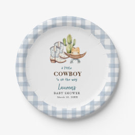 Cowboy thema Baby shower Papieren Bordje