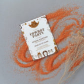 Cowboy thema kinderen verjaardagsfeestje kaart