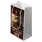 Cowboy thema verjaardag geschenk tas klein cadeauzakje (Voorkant Gekanteld)