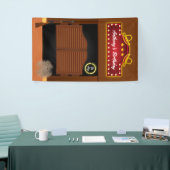 Cowboy-thema verjaardagsfeest Wilde Westen Spandoek (Beurs)