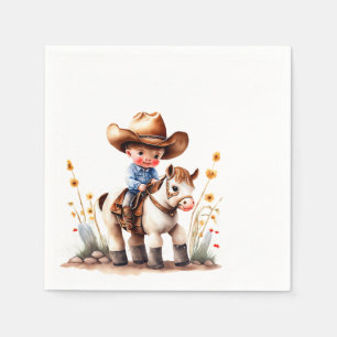 Cowboy thema verjaardagsfeestje servet